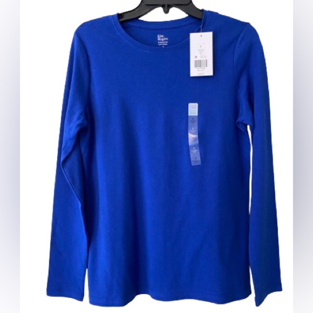 Kim Rogers Blue Long Sleeve Tshirt, Size Small